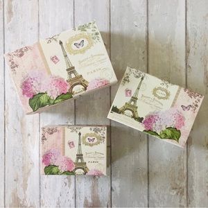 Paris France Decorative Nesting Storage Boxes 🌸